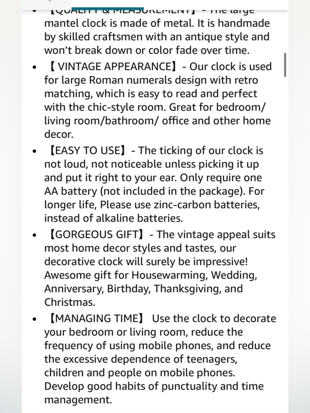 Antique-Inspired Table Clock - Picture 11 of 16
